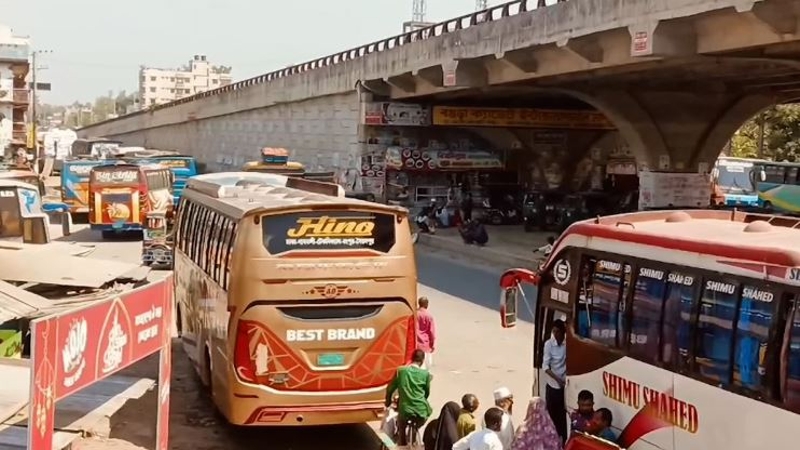 বগুড়ার সাথে সারাদেশের বাস চলাচল বন্ধ