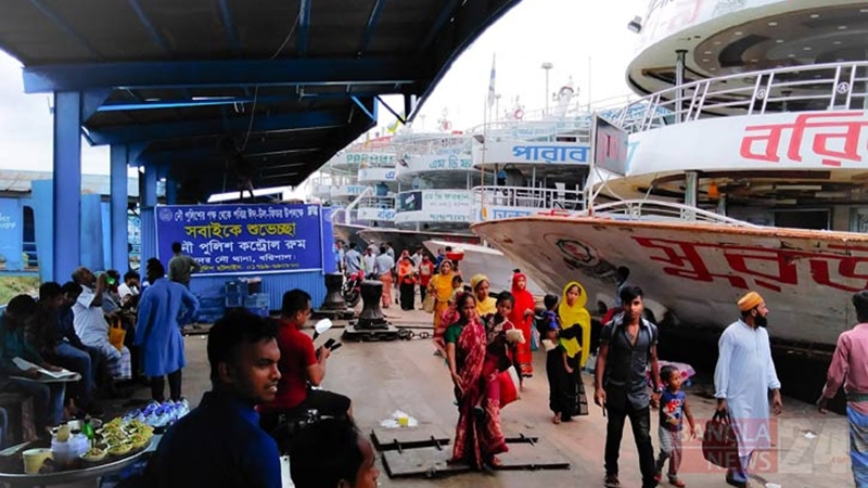 বরিশালে অভ্যন্তরীণ লঞ্চ চলাচল দ্বিতীয় দিনের মতো বন্ধ
