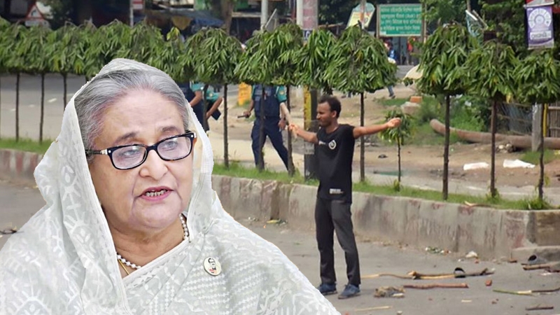 বিক্ষোভকারীদের ইটের আঘাতে প্রাণ যায় আবু সাইদের
