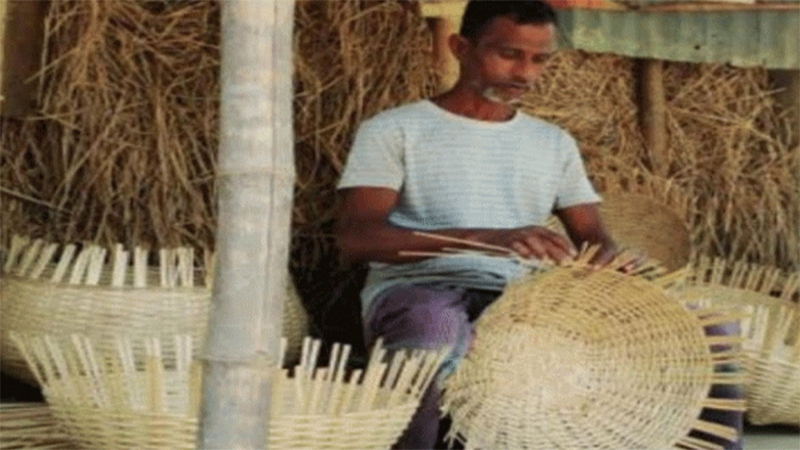 রাজশাহী তানোরে বিলুপ্তির পথে বাঁশ ও বেত শিল্প