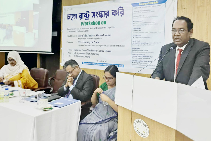 মেডিয়েশন নিয়ে পৃথক আইন করা প্রয়োজন: সোহেল