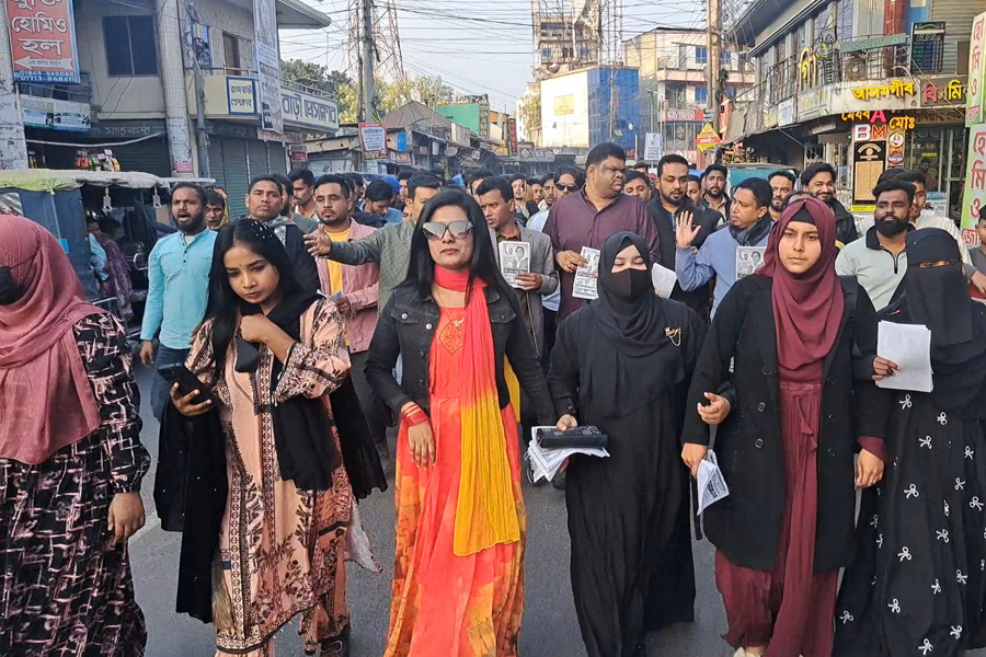 রাজবাড়ীতে ধানের শীষের পক্ষে ছাত্রদলের প্রচারণা