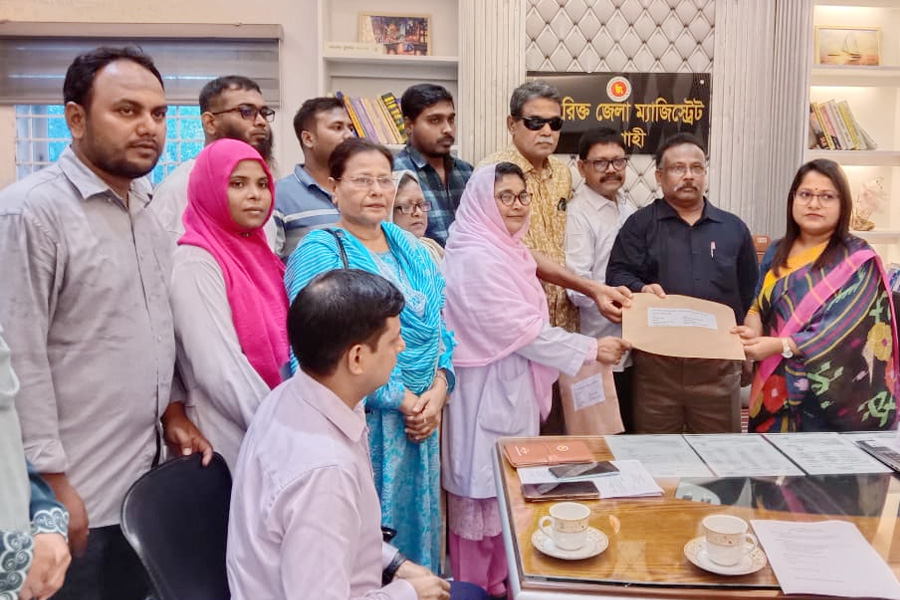 রাজশাহীর পরিবেশ সংকটে বাপার স্মারকলিপি ২ উপদেষ্টাকে