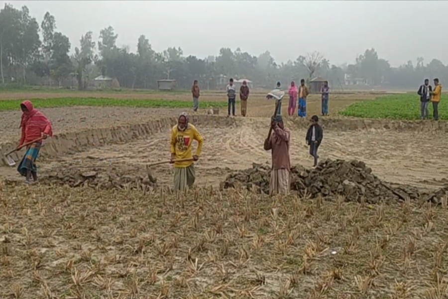 ৩ ফসলি কৃষিজমির টপ সয়েল কেটে ইটভাটায় বিক্রি