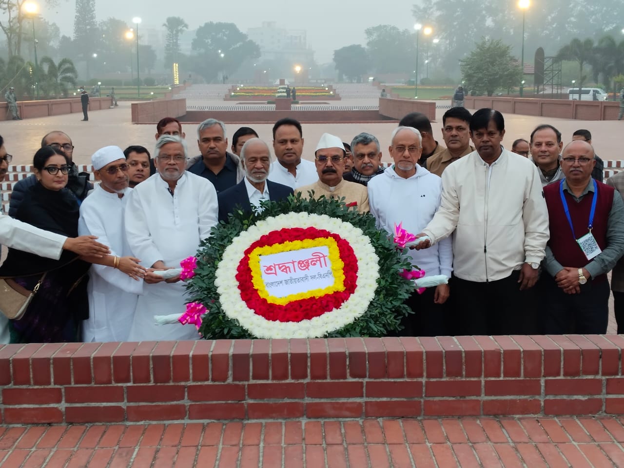 জাতীয় স্মৃতিসৌধে তারেক রহমানের পক্ষে শ্রদ্ধা নিবেদন