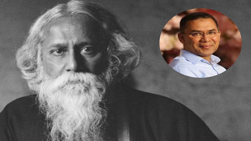 কবিগুরুর প্রতি তারেক রহমানের শ্রদ্ধা