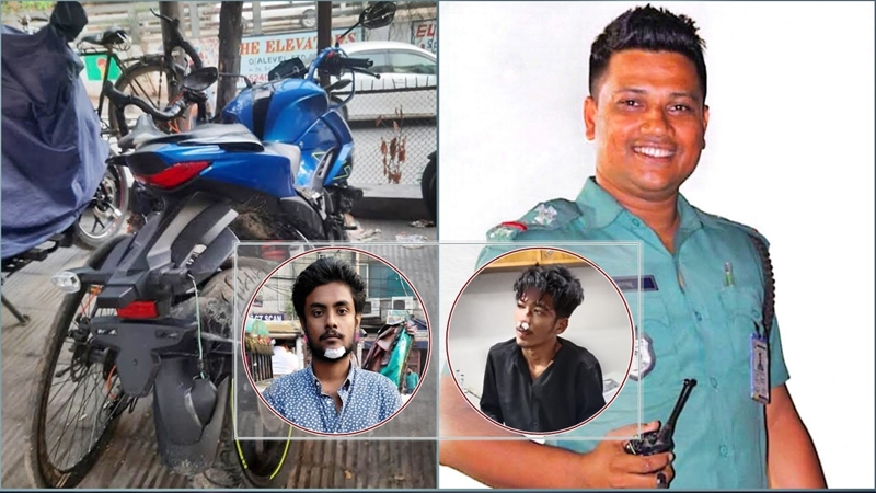 সার্জেন্টের ওপর বাইক তুলে দিলেন বিশ্ববিদ্যালয় ছাত্র