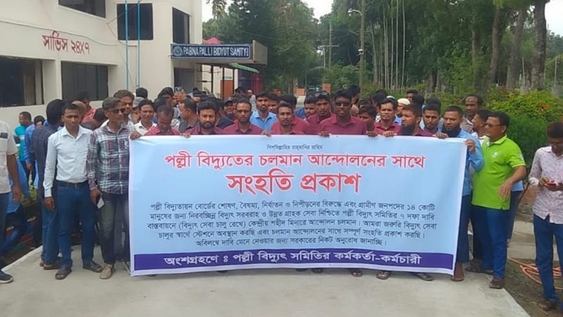 পাবনায় পল্লী বিদ্যুৎ কর্মকর্তা-কর্মচারীদের পৃথক কর্মসূচি পালন