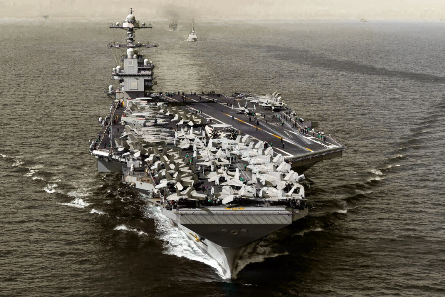 বিশ্বের বৃহত্তম বিমানবাহী রণতরী মোতায়েনের ঘোষণা যুক্তরাষ্ট্রের