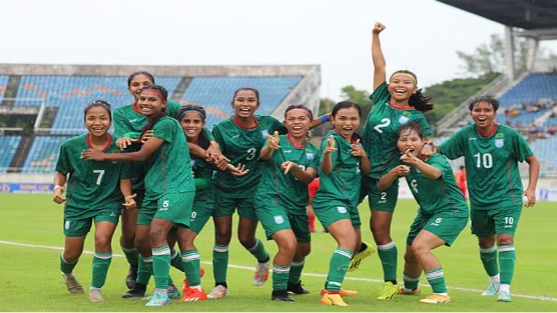 ঋতুপর্ণার জোড়া গোলে মিয়ানমারকে হারিয়েছে বাংলাদেশ