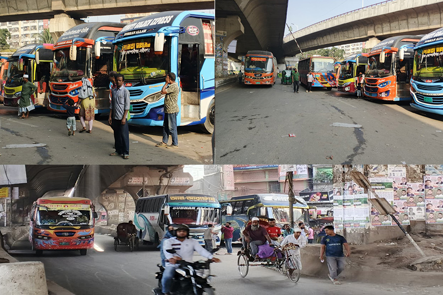 গণপরিবহন চলাচল স্বাভাবিক, দূরপাল্লায় যাত্রী সংকট
