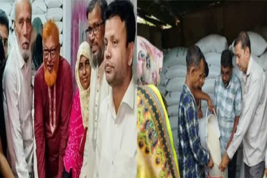 কালীপুর ইউনিয়নে খাদ্য বান্ধব কর্মসূচির চাল বিতরণ উদ্বোধন