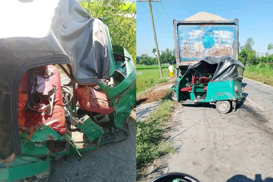 বগুড়ায় ট্রাক-অটোরিকশা সংঘর্ষে বাবা-ছেলেসহ নিহত ৩