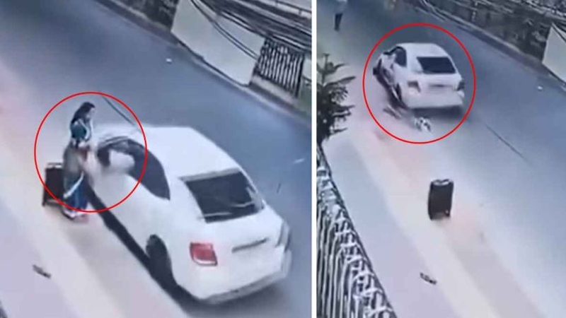 ব্যাগের সাথে নারীকেও টেনে নিয়ে গেল ছিনতাইকারী!