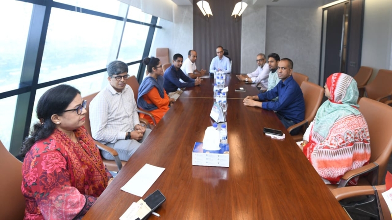 বিজিএমইএ সভাপতির সাথে ডিআরইউ নেতৃবৃন্দের সাক্ষাৎ