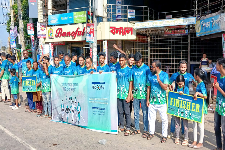 মুসাপুর ক্লোজার নির্মাণ ও ফেনী নদী ভাঙন রোধে ম্যারাথন-মানববন্ধন