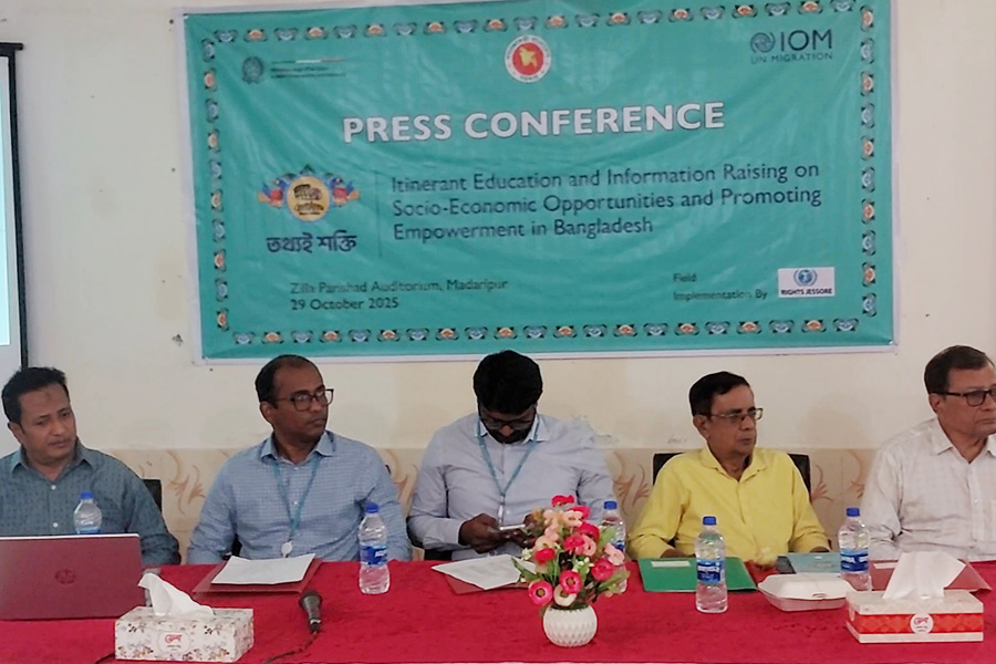 মাদারীপুরে 'রাইটস যশোর' এর উদ্যোগে প্রেস কনফারেন্স