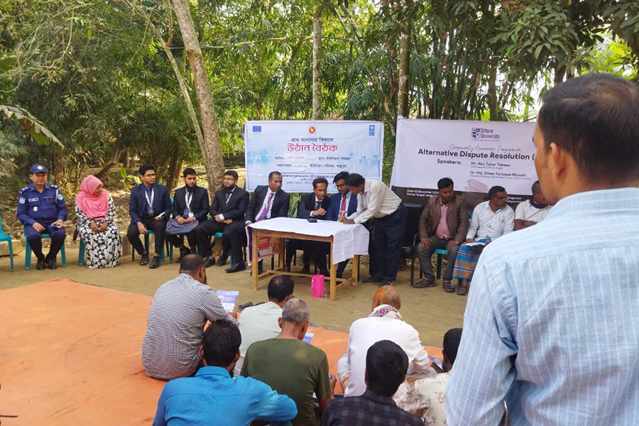 মধুপুরে গ্রাম আদালত বিষয়ে সচেতনতা তৈরিতে উঠান বৈঠক অনুষ্ঠিত
