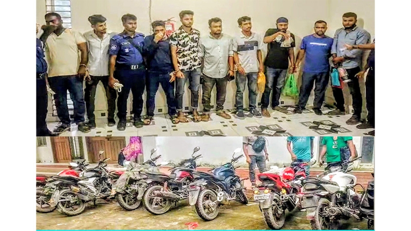 লোহাগড়ায় আন্তঃ জেলা ডাকাত চক্রের ৯ সদস্য আটক