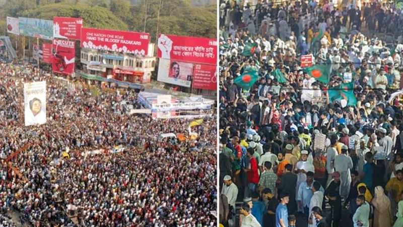 ‘জামায়াত নিষিদ্ধ’ দাবিতে উত্তাল শাহবাগে আ.লীগ নিষিদ্ধের ঝড়