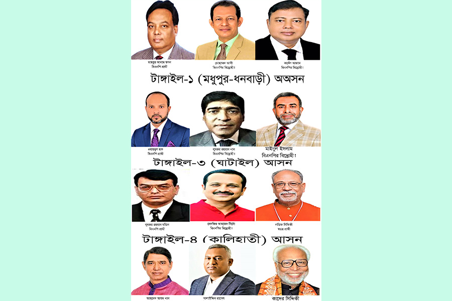 টাঙ্গাইলের চারটি আসনে বিএনপির গলার কাটা বিদ্রোহী প্রার্থী